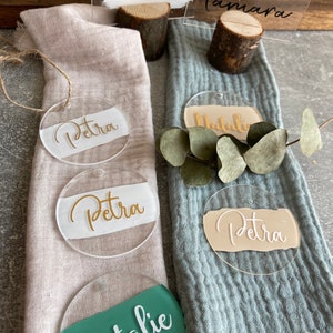 Platzkarten Acryl / Hochzeit/ Geburtstag/Gastgeschenk