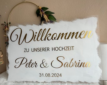 Willkommenssschild Hochzeit/Geburtstag/Welcome Sign