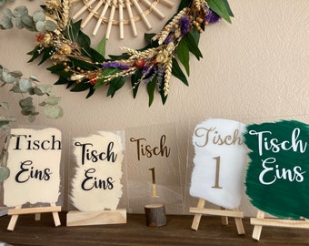 Acrylschilder mit Hintergrund/Hochzeit/Tischschilder/Geburtstag