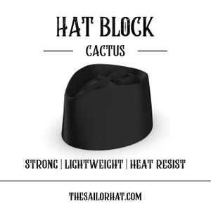 Hat Block Retro Cactus style Fedora - Size 54 to 64 - Millinery - Crown - Hat Making - Hat Mold - 3D Print - Custom - Hat