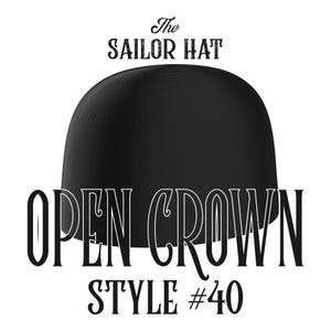 Hat Block Style #40 Open Crown - Fedora - Size 54 - 64 - Millinery - Crown - Hat Making - Hat Mold - 3D Print - Custom Size And Height -