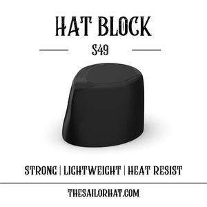 Hat Block Style - Fedora- Cowboy - Form - Size 54 to 65 - Millinery - Crown - Hat Making - Hat Mold - 3D Print - Custom - Hat - S49