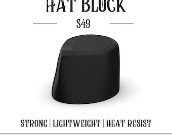 Cowboy Fedora Hat Block Style S49 | Size 54 to 65 | Heat-Resistant Millinery Crown Mold