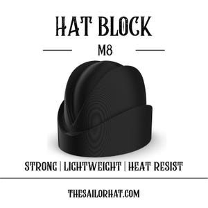 Hat Block Style - Fedora- Cowboy - Form - Size 54 to 64 - Millinery - Crown - Hat Making - Hat Mold -  - Custom - Hat -Fascinator-M8