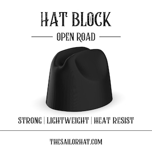 Hat Block Retro Cowboy Hat -  Fedora - Size 54 - 64 -  Hat Blocks - Millinery - Crown - Hat Making - Hat Mold - 3D Print - Custom - Hat -