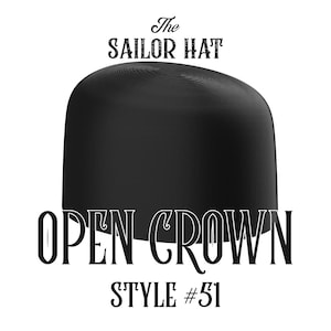 Hat Block Style #51 Open Crown - Fedora - Size 54 - 64 - Millinery - Crown - Hat Making - Hat Mold - 3D Print - Custom Size And Height -