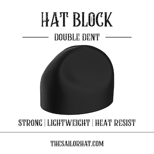Hat Making- Hat block Block Rancher- Brick -Dent- Cattleman- Cowboy Fedora W/presser - Size 52 to 65 -Hat Block Millinery - Crown- Hat Mold
