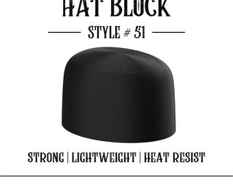 Offene Krone Fedora Hut Block Stil # 51: Hitzebeständige Hutmacherform