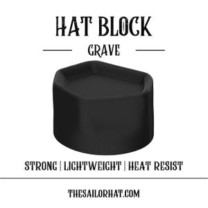 Hat Making Block-Coffin-Grave-BOATER-Fedora W/ presser - Size 52 to 64 -  Hat Blocks Millinery - Crown - Hat Making - Hat Mold