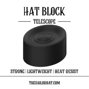 Hat Making Block-Telescope -BOATER-Fedora W/ presser - Size 52 to 64 -  Hat Blocks Millinery - Crown - Hat Making - Hat Mold-s111-m16