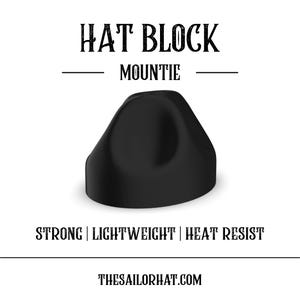 Hat Block - Mountie - Campaign Hat - Fedora - W / Presser - Size 54 - 64 - Hat Blocks - Millinery - Crown - Hat Making - Hat Mold - 3D Print