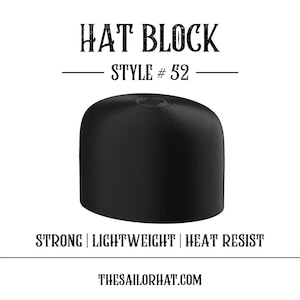 Open Crown Fedora Hat Block Style #52 Size 54 to 64 Heat-Resistant Eco-Friendly Crown Mold for Millinery Custom Size Available