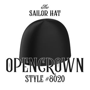 Hat Block Style #8020 Open Crown - Fedora - Size 54 - 64 - Millinery - Crown - Hat Making - Hat Mold - 3D Print - Custom Size And Height -