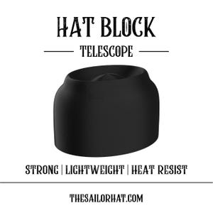 Hat Making Block-Telescope -BOATER - Fedora W/ presser - Size 52 to 64 -  Hat Blocks Millinery - Crown - Hat Making - Hat Mold-M21