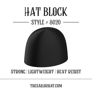 Open Crown Fedora Hat Block Style #8020 Size 54 to 64 Heat-Resistant Durable Eco-Friendly Custom Crown Mold for Millinery