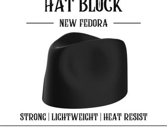 Fascinator Fedora Hutblock: Umweltfreundliche Hutmacher-Kronenform (Größe 54-64) Neue Version