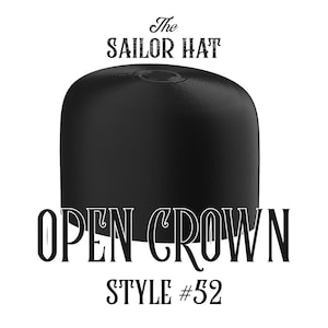 Hat Block Open Crown Style 52 - Fedora  - Size 51 - 64 - Millinery- Standard-Open Crown Fedora Hat,Millinery Hat Making Mold and Tools