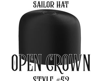 Hat Block Open Crown Style 52 - Fedora  - Size 51 - 64 - Millinery- Standard-Open Crown Fedora Hat,Millinery Hat Making Mold and Tools