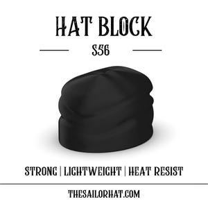 Hat Block Style - Fedora- Cowboy - Form - Size 54 to 64 - Millinery - Crown - Hat Making - Hat Mold -   - Custom - Hat - S56