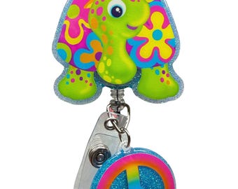Rainbow Turtle Badge Reel