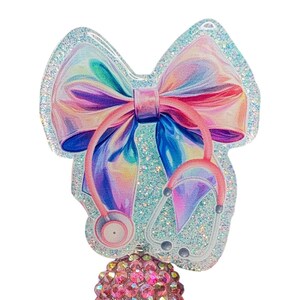 Nurse Bow Badge Reel
