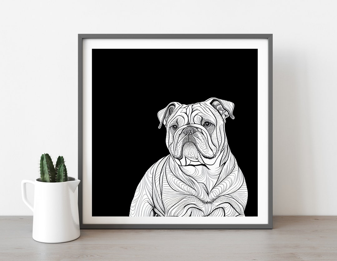 Custom Line Drawing Pet Portrait, Custom Dog Portrait, Drawing From