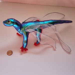 Iridescent Dragonfly Dragon Stuffed Toy Plushie Inspired by Wings of Fire image 8