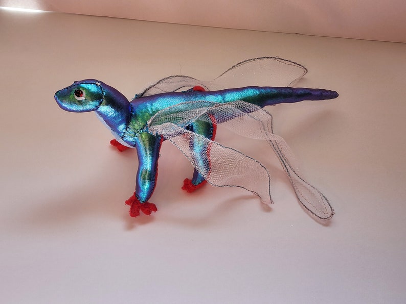 Iridescent Dragonfly Dragon Stuffed Toy Plushie Inspired by Wings of Fire image 9