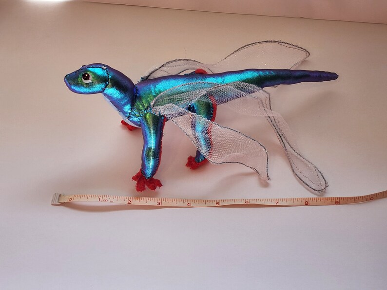 Iridescent Dragonfly Dragon Stuffed Toy Plushie Inspired by Wings of Fire image 10