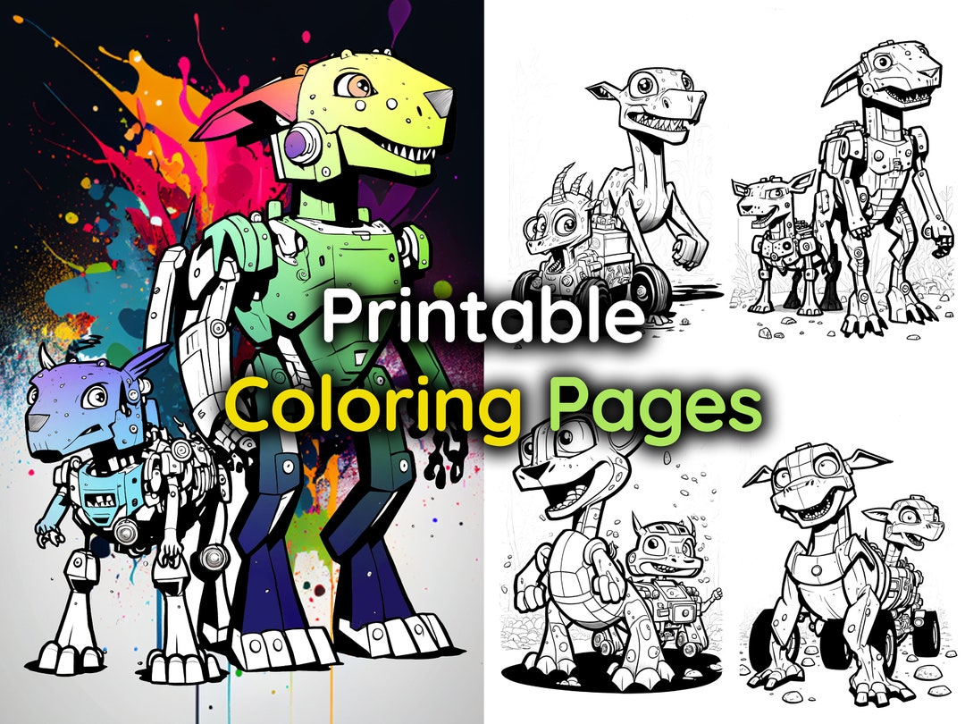 10 Fun Robot Animal Coloring Pages for Kids