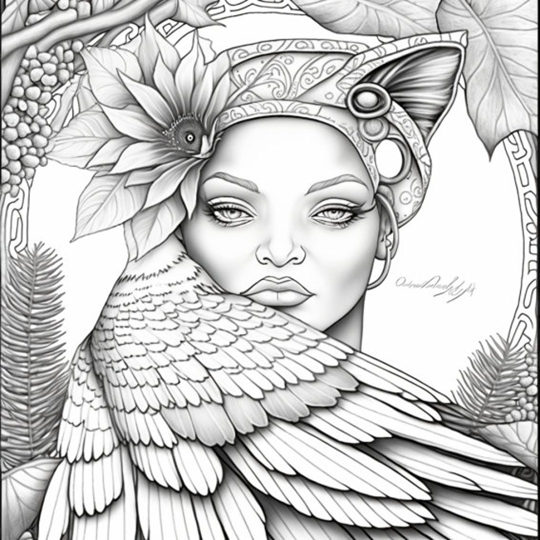 Coloring Page for Adults Grayscale Coloring Page Download Art JPEG ...