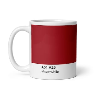 Mientras tanto - Twin Peaks - Muestra de pintura de color rojo Taza de café