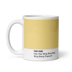 Hey Bing Bang Popcorn - Grosse Pointe Blank - Caneca de amostra colorida, dourada
