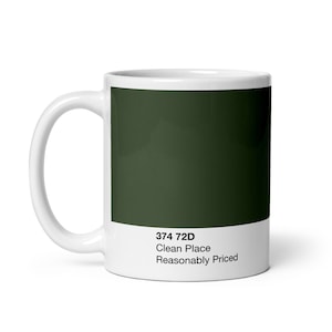 Clean Place Reasonably Priced - Twin Peaks - Taza de muestra de color, verde