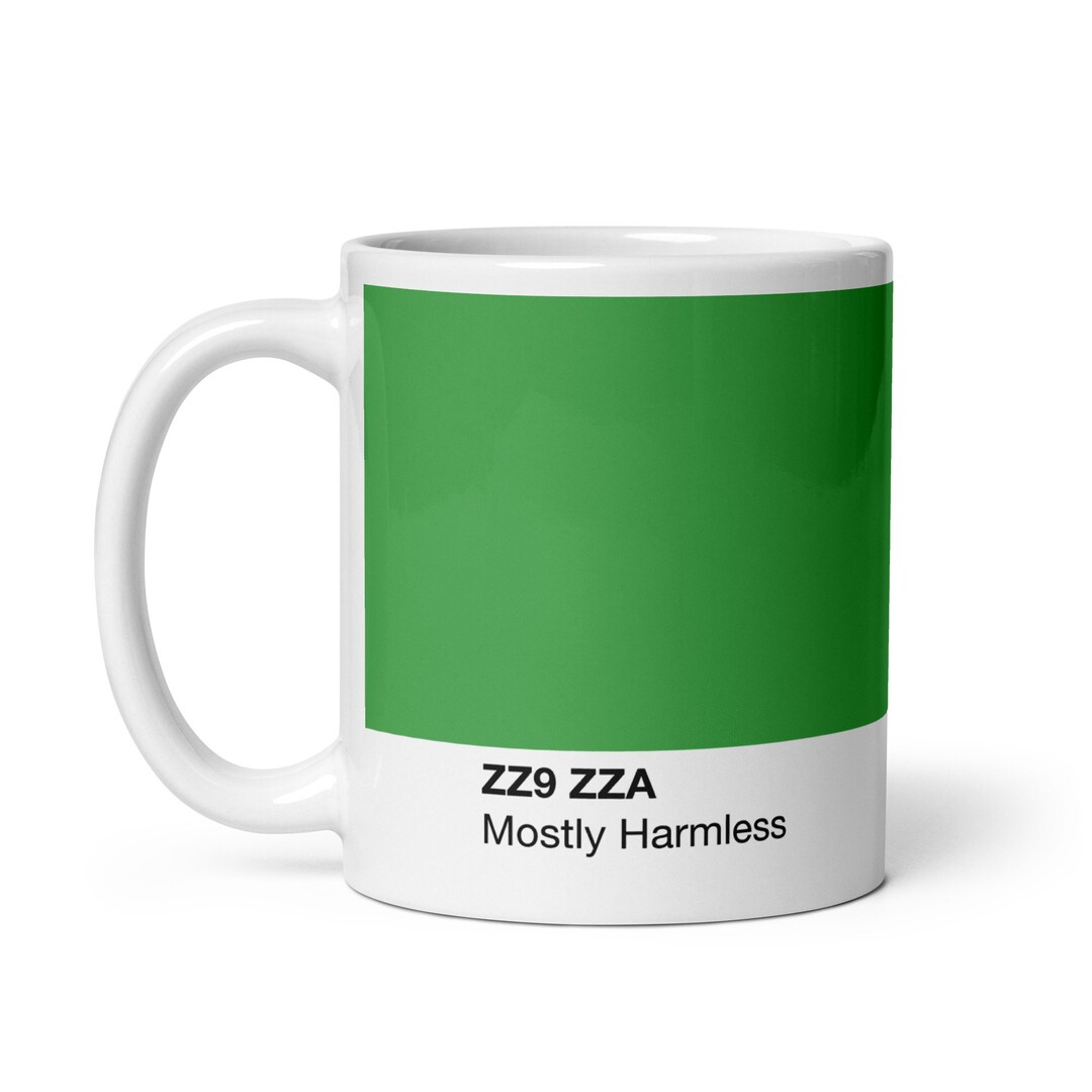 Mostly Harmless Hitchhiker's Guide Color Swatch Mug, Green Etsy