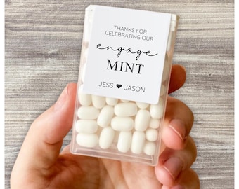 Personalised Engage-Mint Stickers | Engagement Party Favours | Tic Tac Wedding Favors | Tic Tac Labels | STICKERS ONLY!