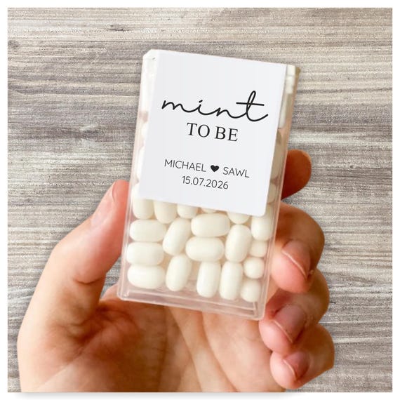 Personalised Mint to Be Stickers | Wedding Favour Stickers | Tic