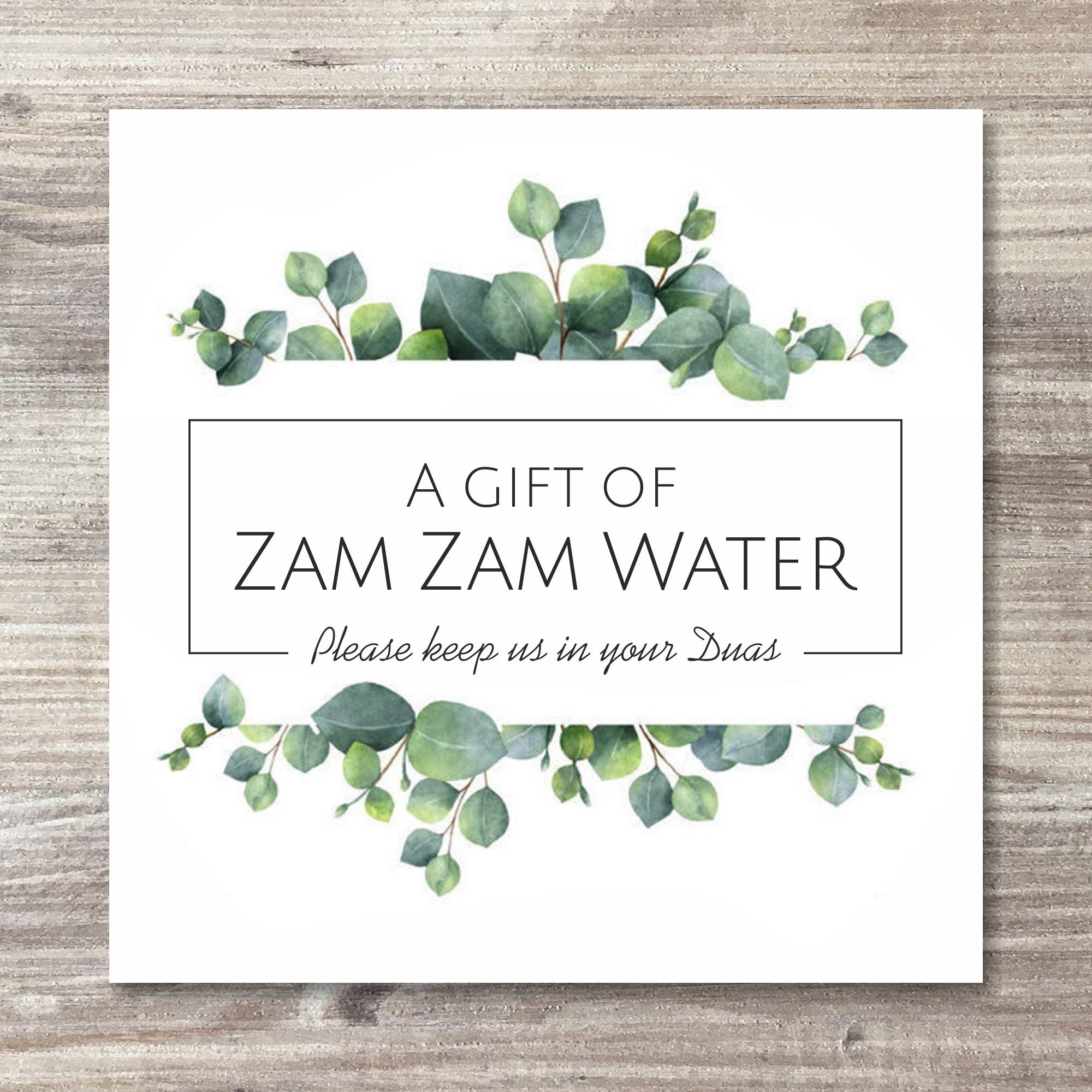 ZamZam Water Bottle Stickers, Eid Mubarak, Umrah, Zam Zam Labels / Square  Stickers / Ramadan Mubarak, image size:2000x2000