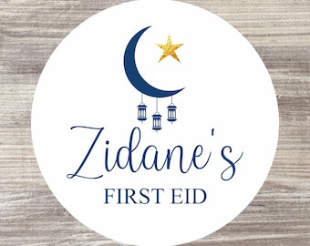 Personalised First Ramadam Stickers, First Eid Mubarak, Umrah, Baby Boy Stickers