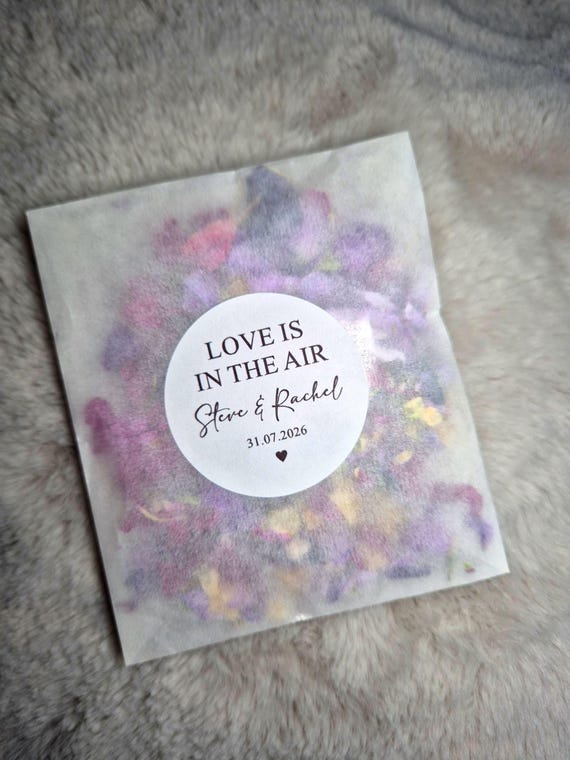 Confetti Bag Diy Wedding Labels