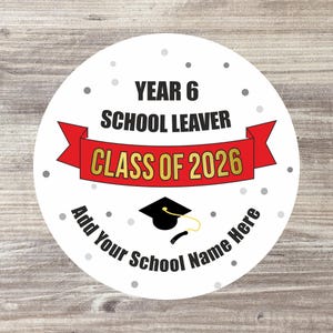 School Leaver Gifts | Graduation Gift | Class of 2026 | School Stickers | School Leavers Stickers | Red