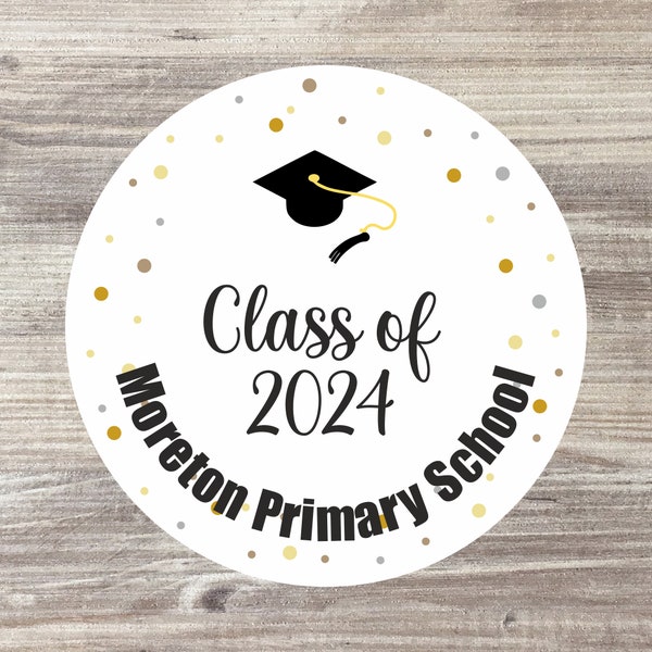 48 x Year 6 School Leaver Teacher Leaving Gifts School Stickers Class of 2024, Graduation labels