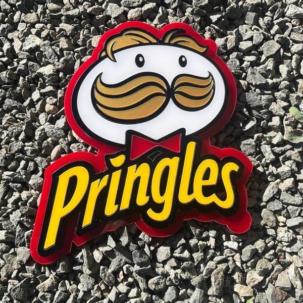 Signer plexiglas vintage 3d Pringles