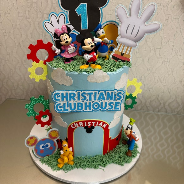 Mickey Mouse Clubhouse Cake Topper & Charms | Mickey Mouse Clubhouse | Mickey Mouse Party Decor | Mickey Mouse | Cake Topper and Charm Set