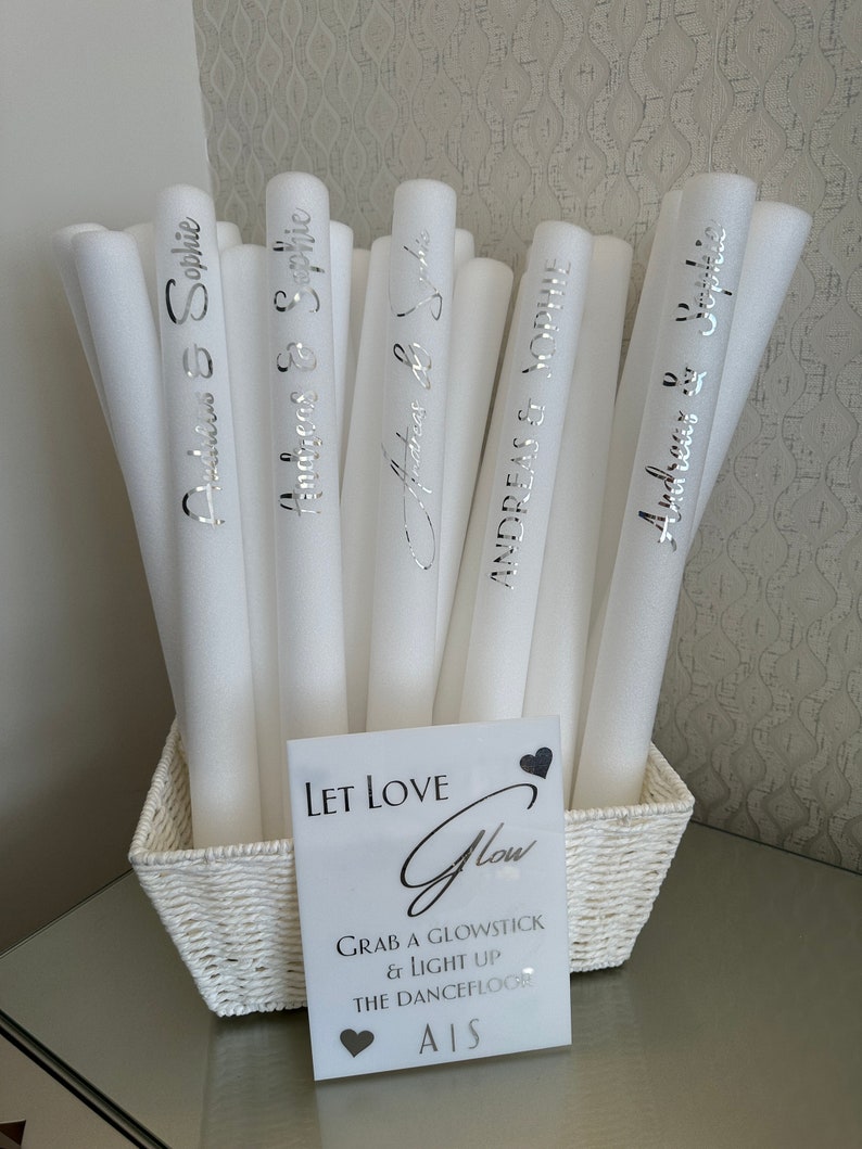 Personalised Foam Glow Sticks Etsy UK
