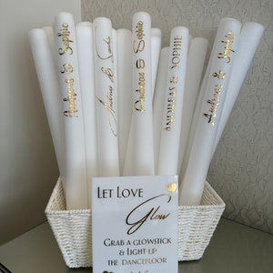 Personalised Foam Glow Sticks, Wedding Favor, LED Foam Glow Sticks