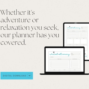7 Day Travel Itinerary Planner | Cruise Itinerary | Vacation Planner | Itinerary Planner | Itinerary Printable | PDF, A5, A4 | Trip Planner