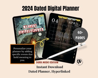 2024 Scary Digital Planner Spooky Planner Scary Planner Digital Planners Ipad & Android Planner Digital Downloads Monthly Planner Gift Ideas