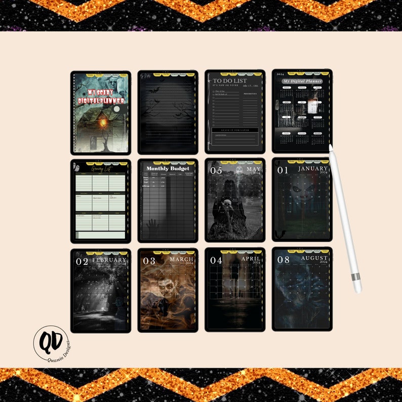 2025 Scary Digital Planner Spooky Planner Scary Planner Etsy