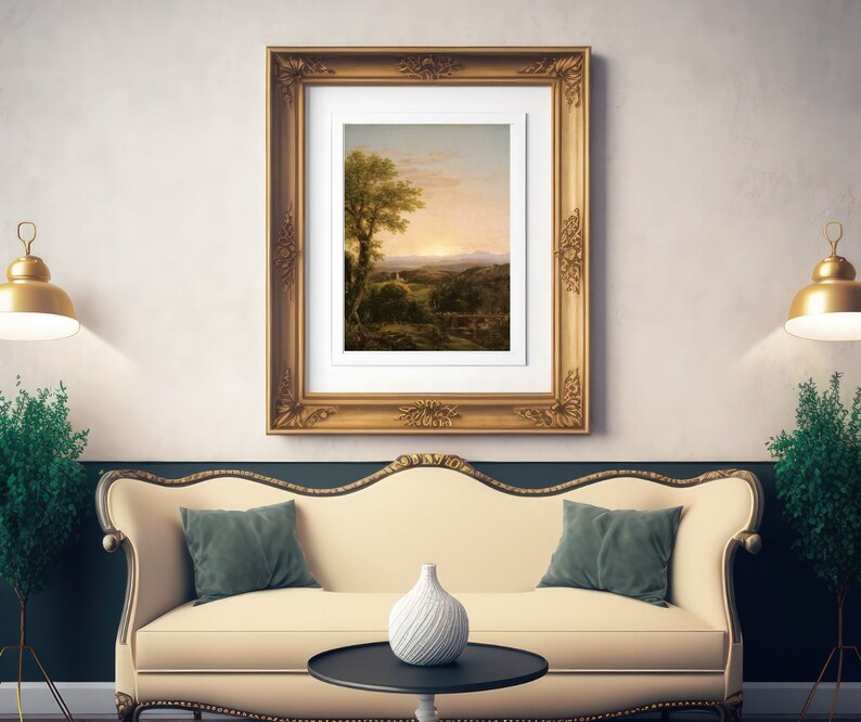 Vintage Landscape Art Print Printable Vintage Landscape Painting Fine